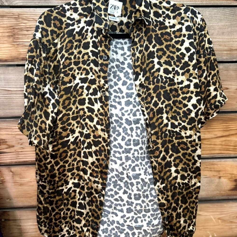 Zara Leopard Print Button - image 1